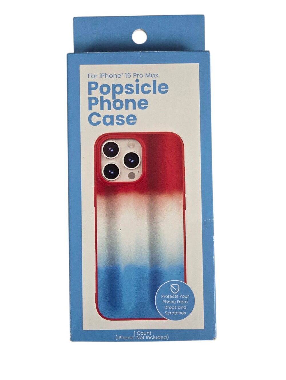 🔥4/$20 iPhone 16 Pro Max Phone Case NEW -Red, White & Blue -Popsicle Design